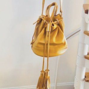 See by Chloe brown leather cross body bucket bag